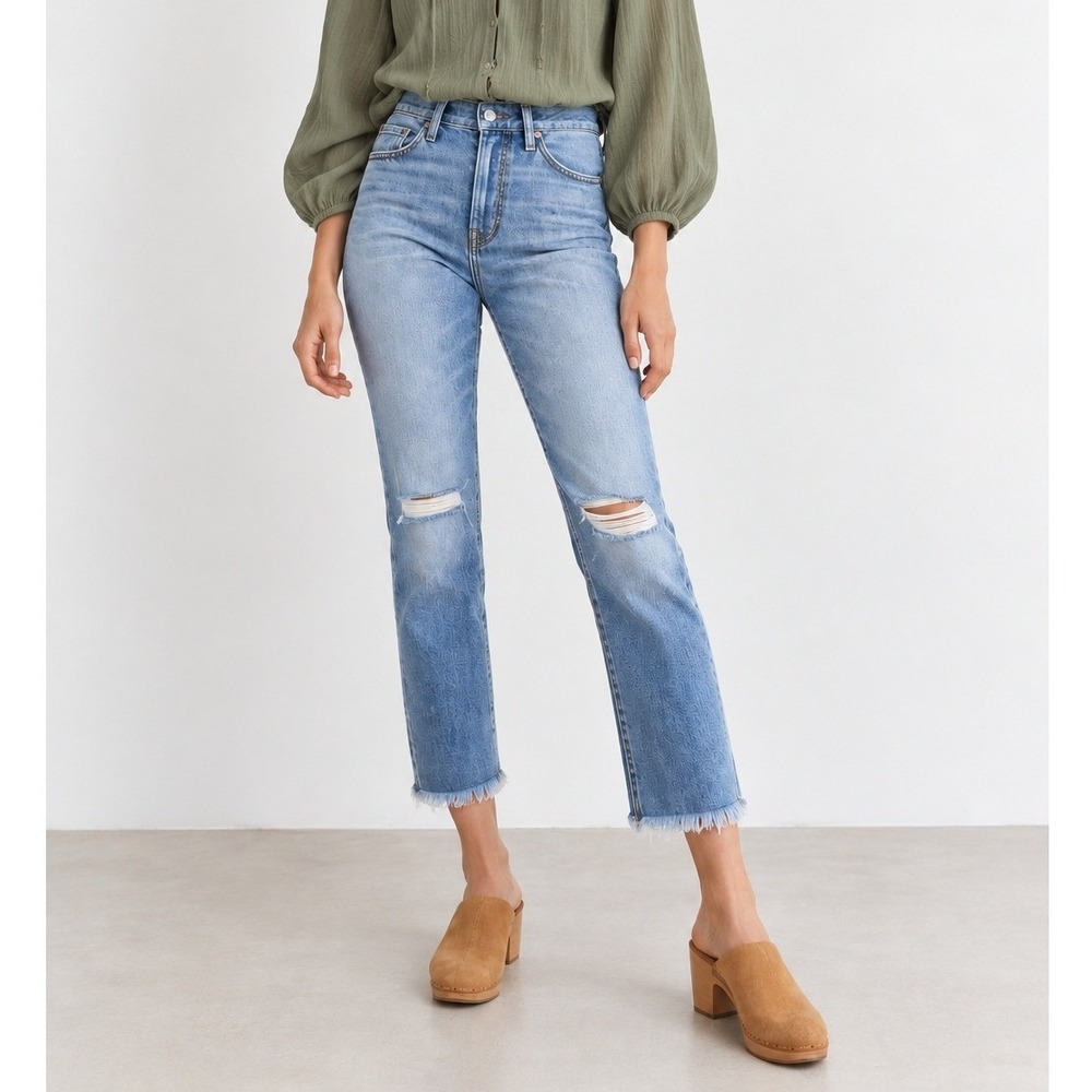 Madewell Perfect Vintage Jeans Women's 26 Parnell Wash Slim Tapered Ripped